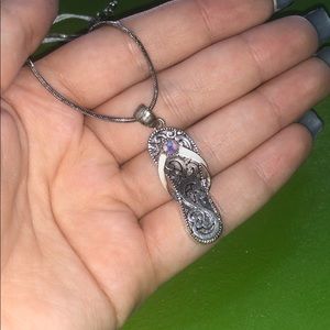 Silver flip-flop necklace!